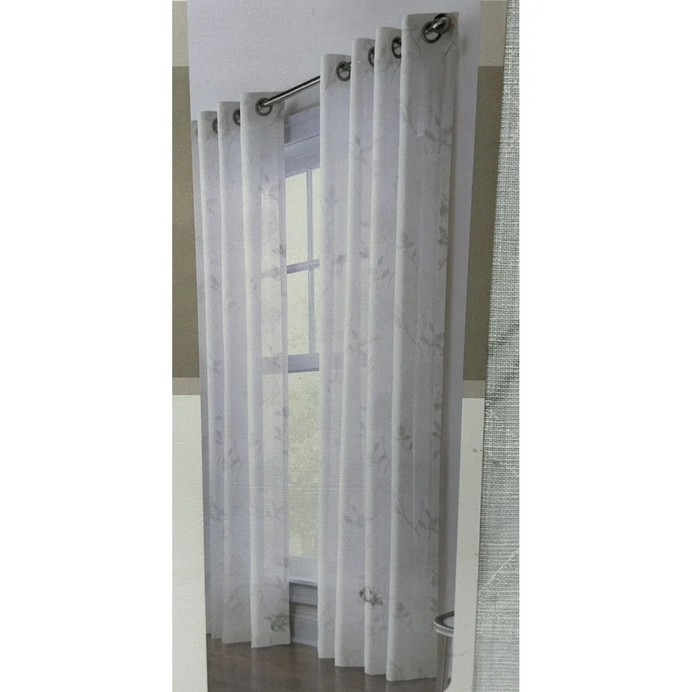Commonwealth Habitat Embroidered Giardino‎ Cream Sheer Curtain Polyester 52
